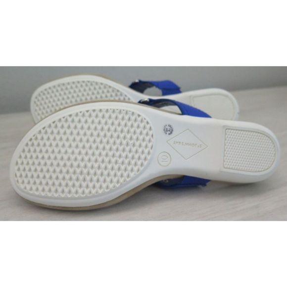 St. John’s Bay Women's Sz 10 (M) Cobalt Zunyi Thong Flip Flop Wedge Sandal - Picture 7 of 7